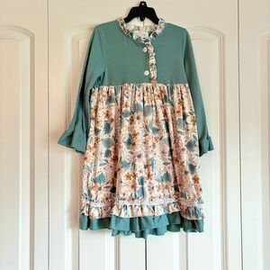 Marie Nicole Clothing Girls Floral Fall Boutique Dress